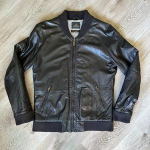 Scotch & Soda Leather Jacket. Men's Large.